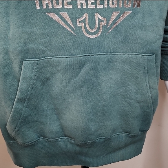 TRUE RELIGION GREEN SWEATSHIRT EITH SILVER LOGO, UNISEX - Picture 6 of 12